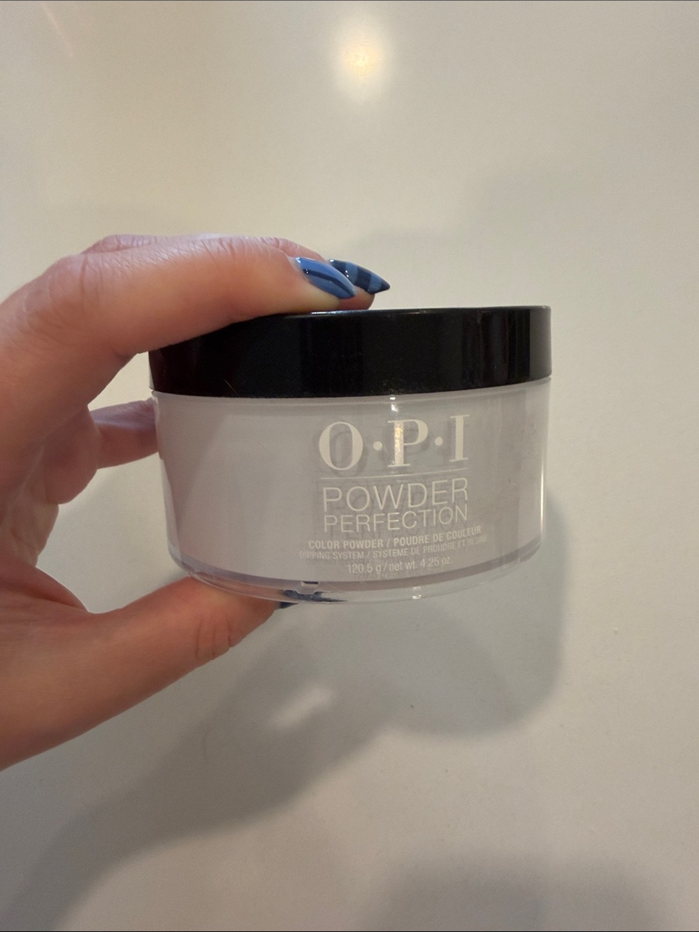 Large 120.5g OPI Powder Perfection Color Powder - alpine snow